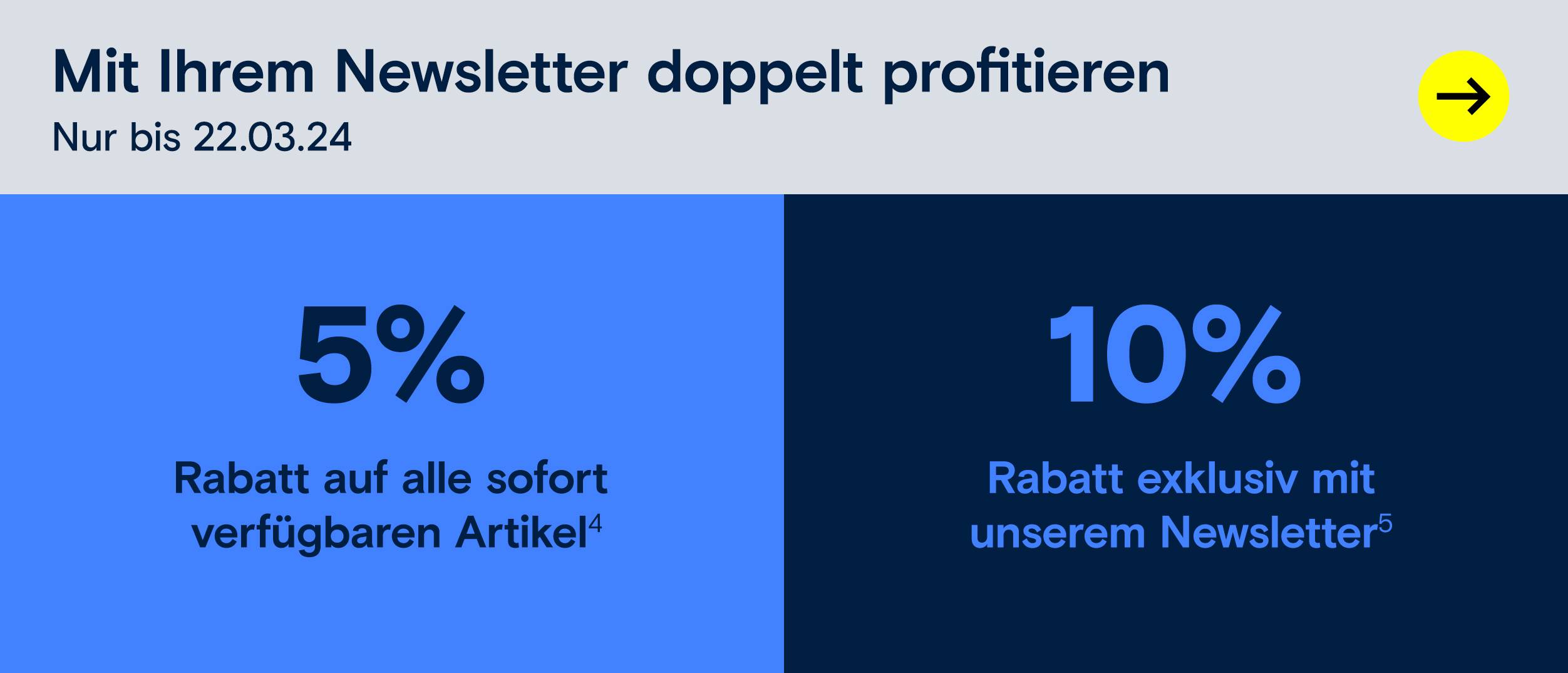 Newsletter-Empfänger profitieren doppelt