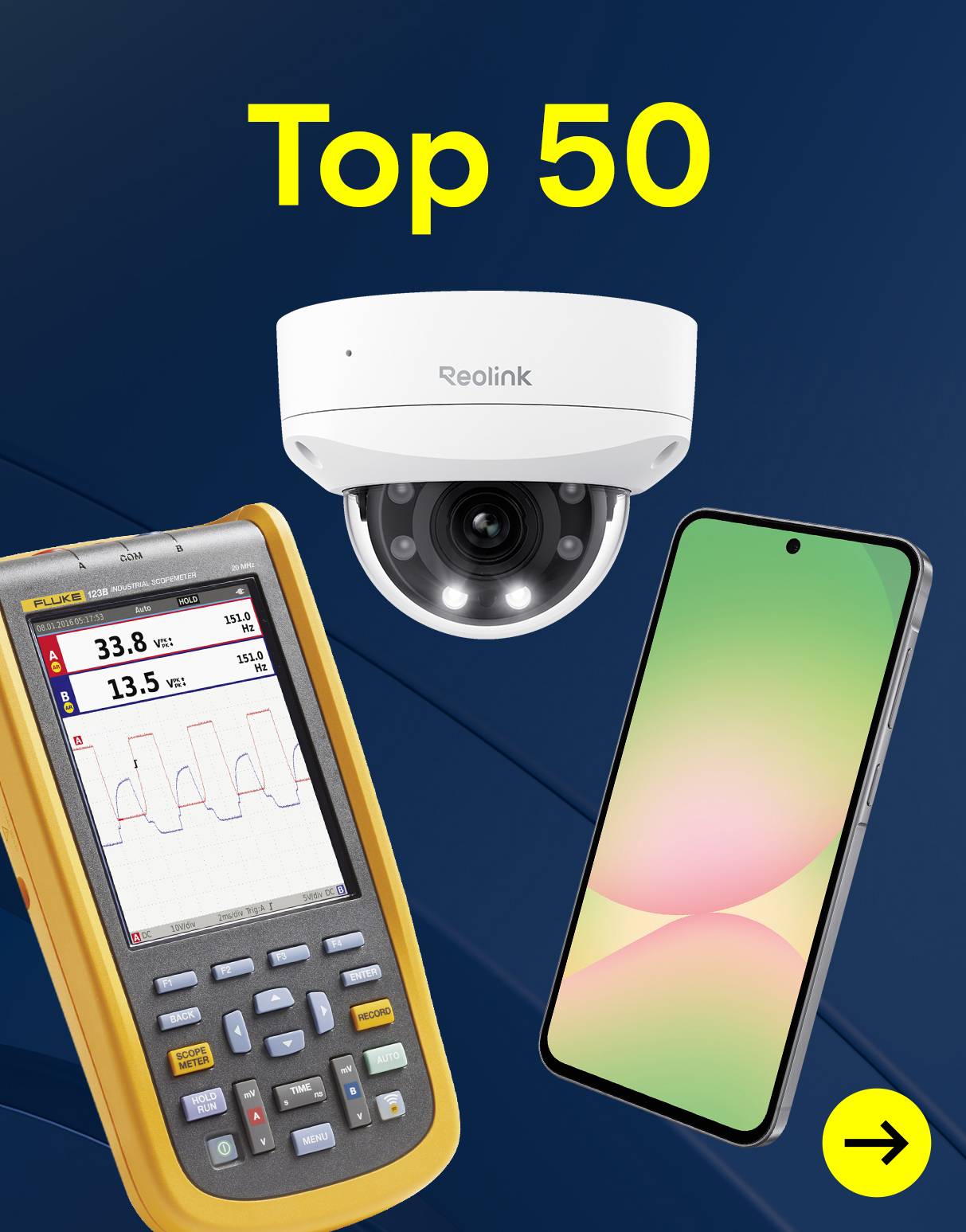 TOP 50: Entdecken Sie unsere Topseller. Gelb auf Blau.