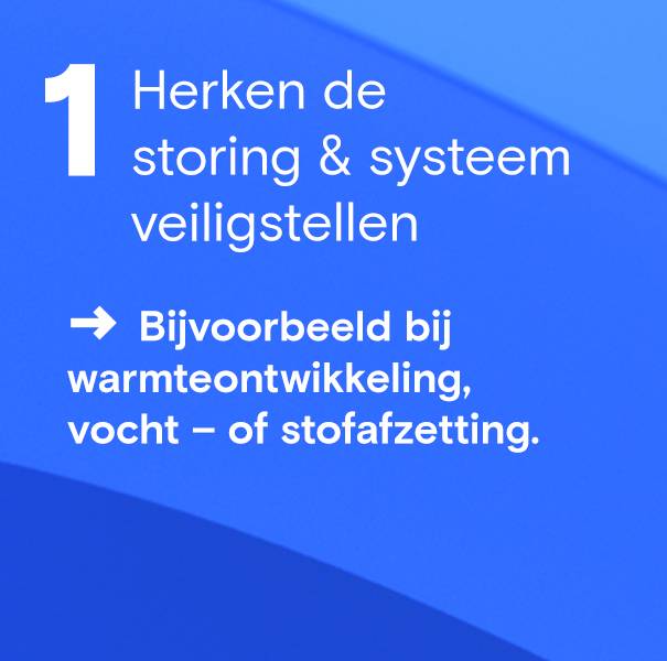 Herken de storing & systeem veiligstellen
