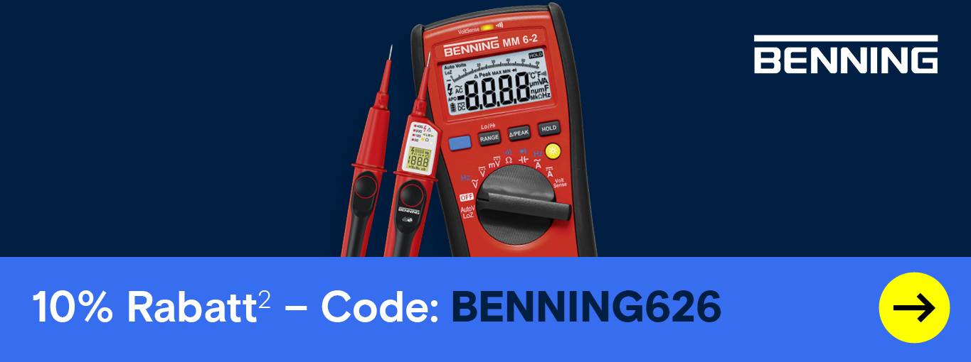 Benning: Multimeter und Duspol-Spannungsprüfer.