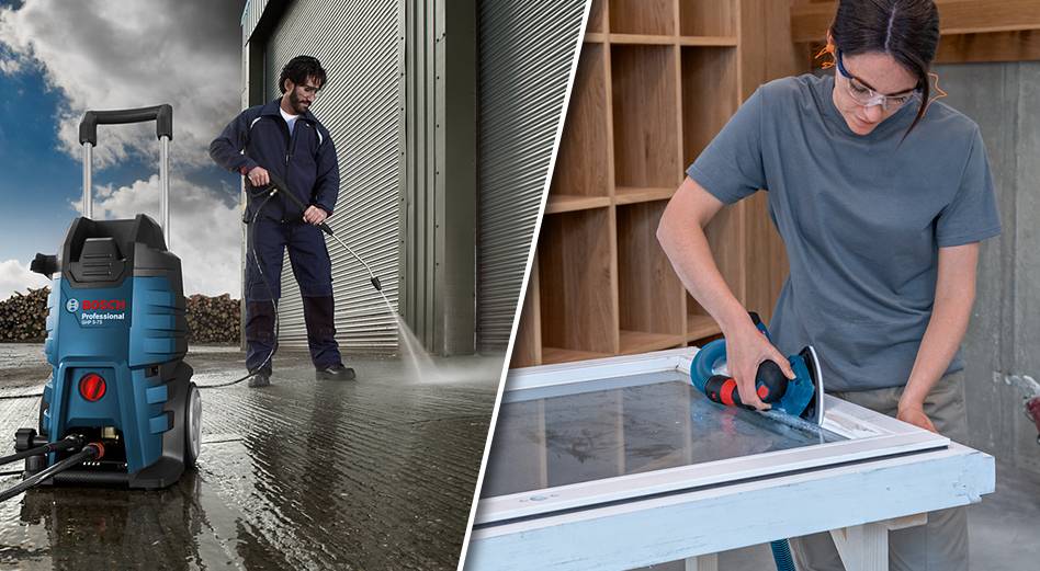 Hochdruckreinigen und Schleifen