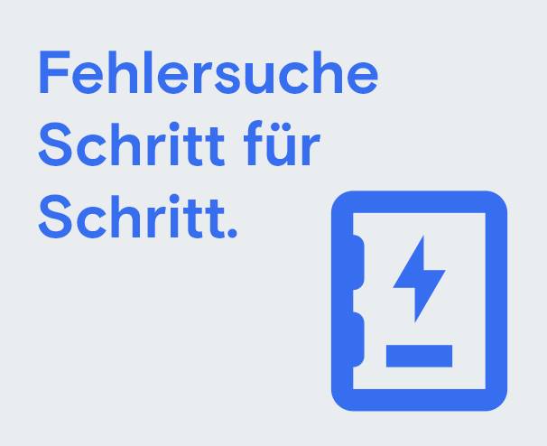 Fehlersuche Schritt für Schritt