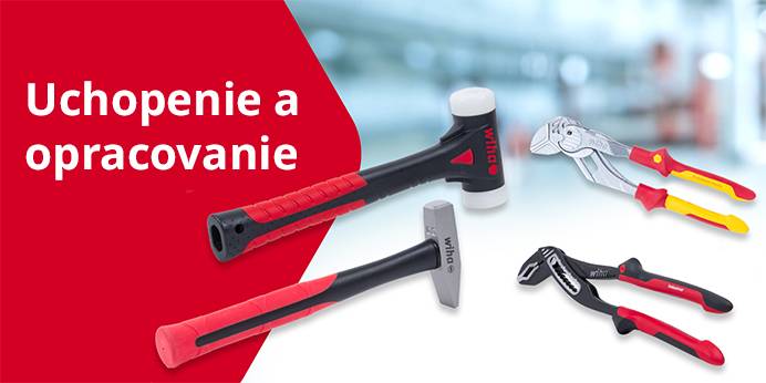 Náradie Wiha na uchopenie a prácu, kladivá, kliešte, skrutkovače.