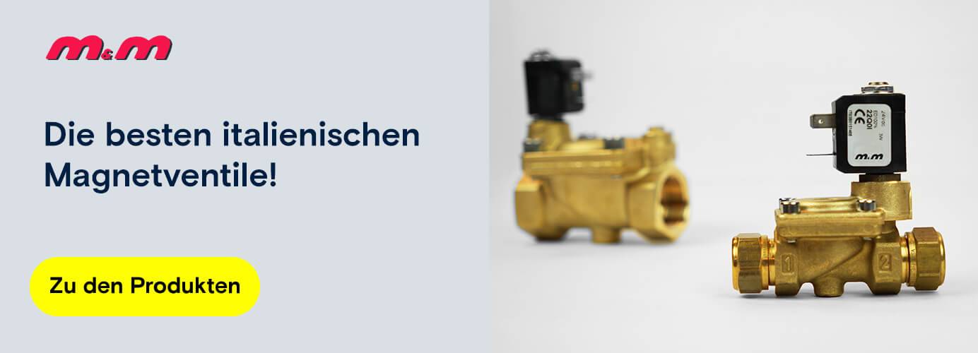 Die besten italienischen M&M Magnetventile aus Messing, hochwertige Qualität für technische Anwendungen.