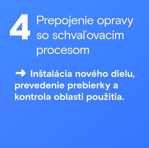 Propojení opravy se schvalovacím procesem