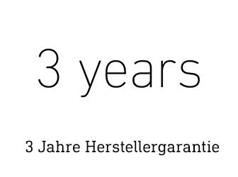 3 Jahre Herstellergarantie