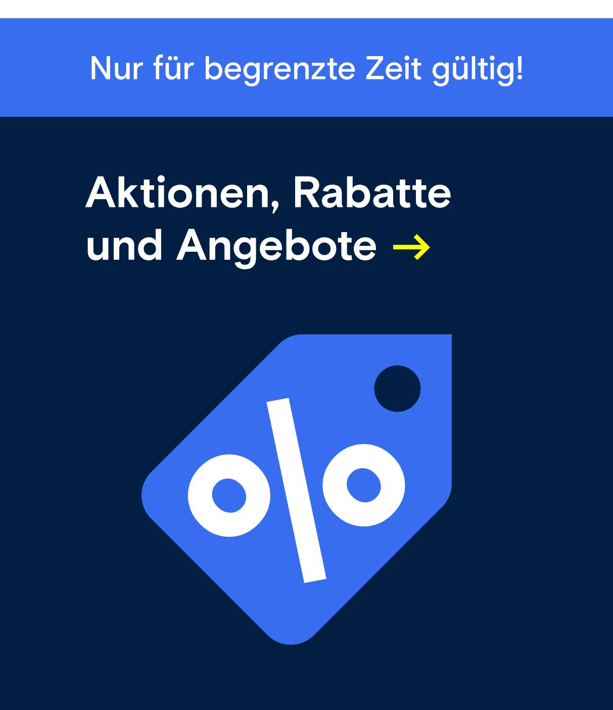 Prozentschild. Aktionen, Rabatte und Angebote