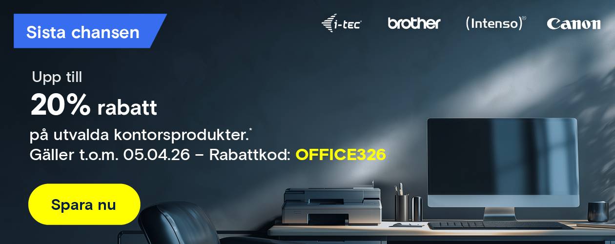 20 % rabatt på kontorsartiklar