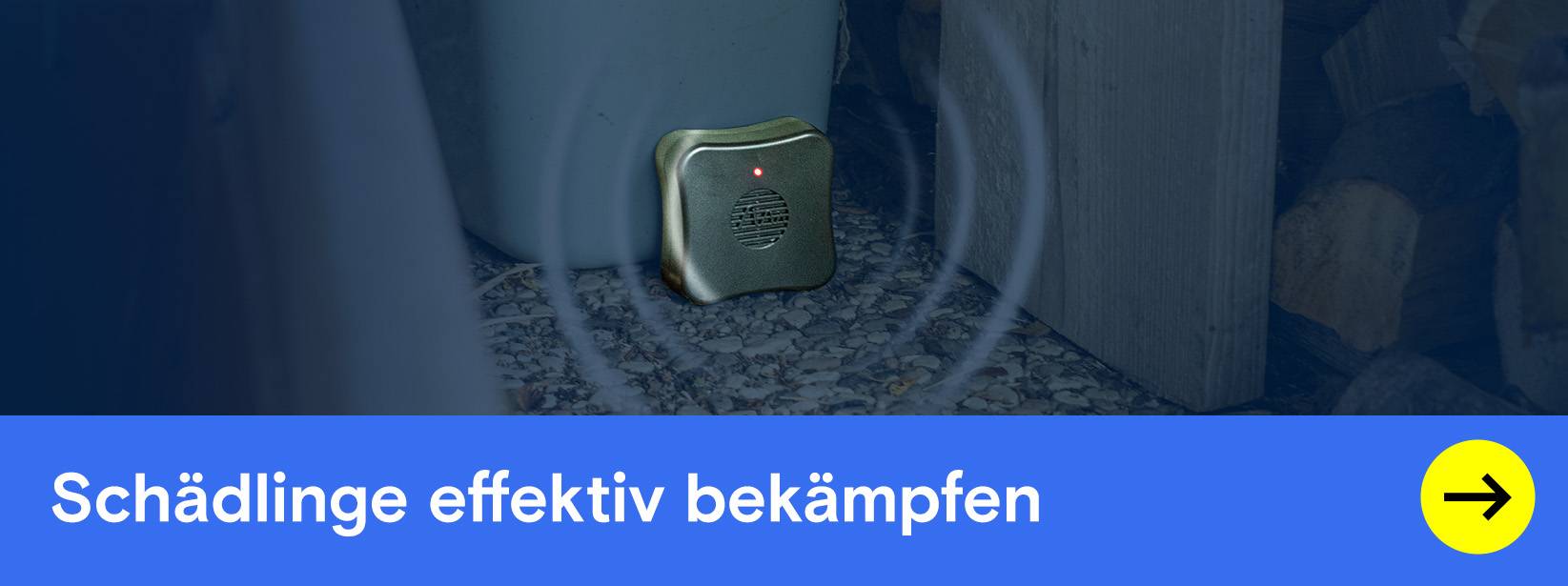 Effektives Gerät zur Schädlingsbekämpfung mit Ultraschall schützt den Außenbereich.