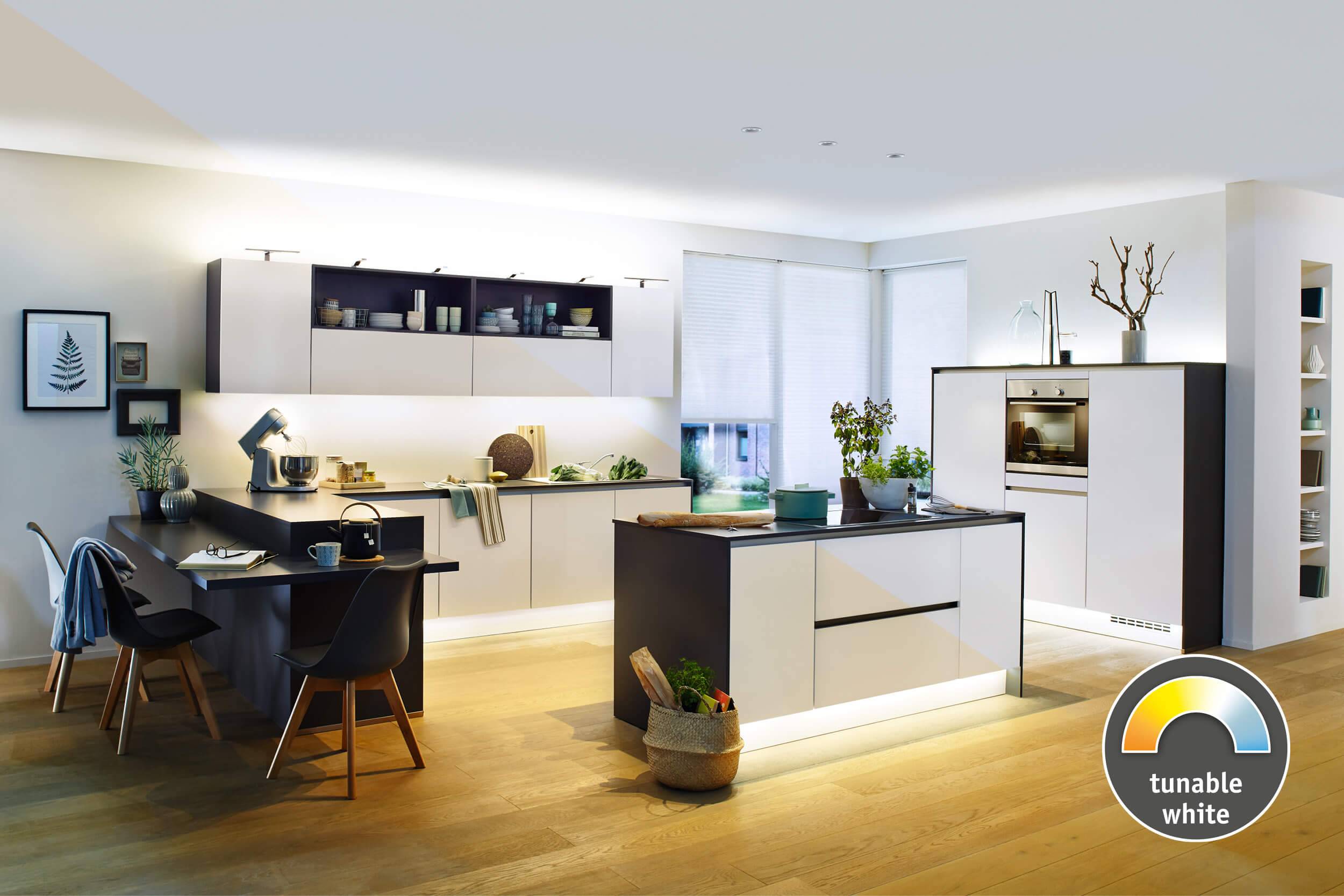 Die tunable white-Funktion bringt immer den richtigen Weiß-Farbton 