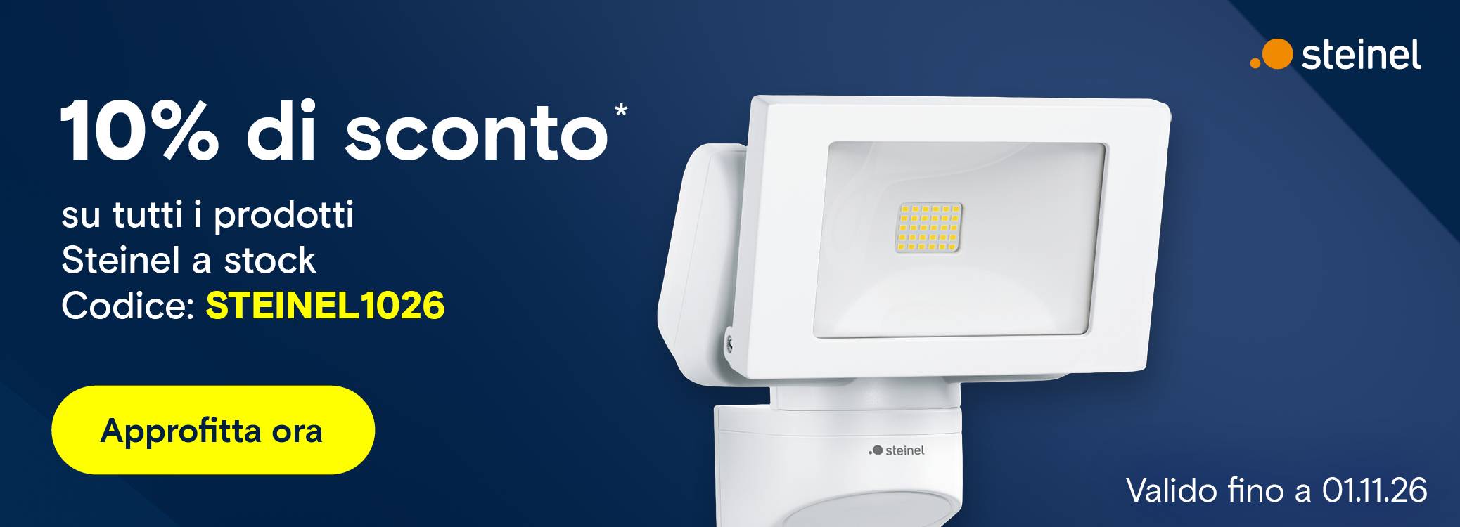 Ricevi uno sconto del 10% su uno o più prodotti a magazzino Steinel