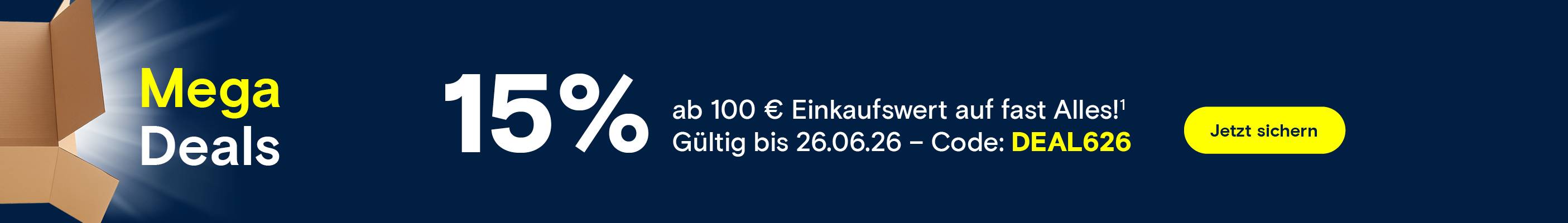 Mega Deals mit 15% Rabatt
