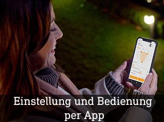Einstellung und Bedienung per App