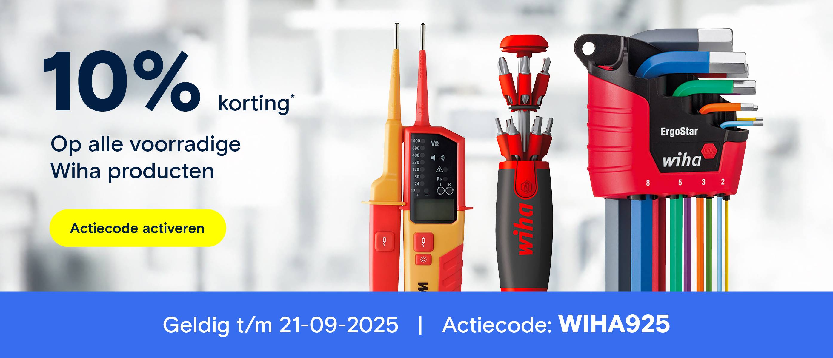 Afbeelding van Wiha producten met promotie voor 10% korting