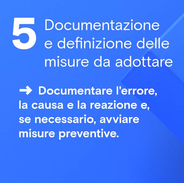 Documentazione e definizione delle misure da adottare 