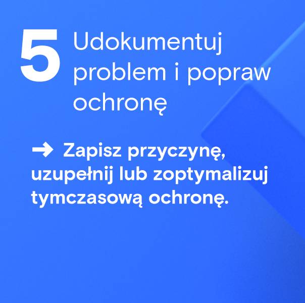 Udokumentuj problem i popraw ochronę