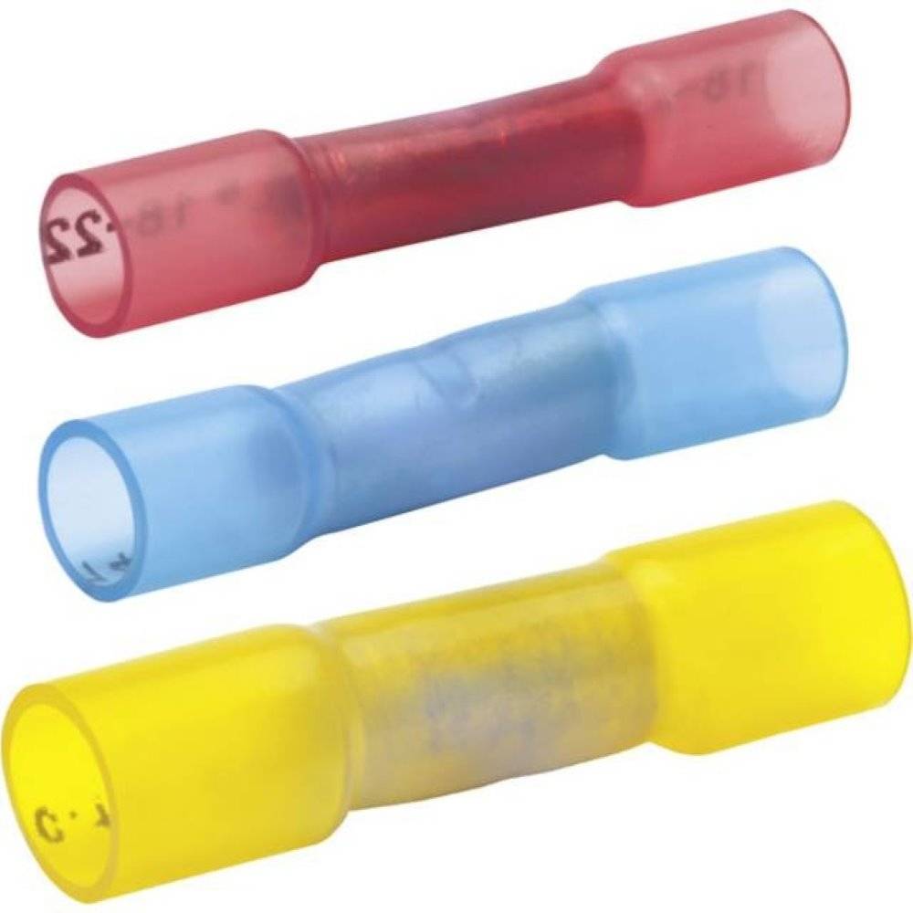 Stoßverbinder 50 STÜCK 25 Stück 0,5-1,5 mm, rot UND 25 Stück 1.5-2.5 mm, blau !