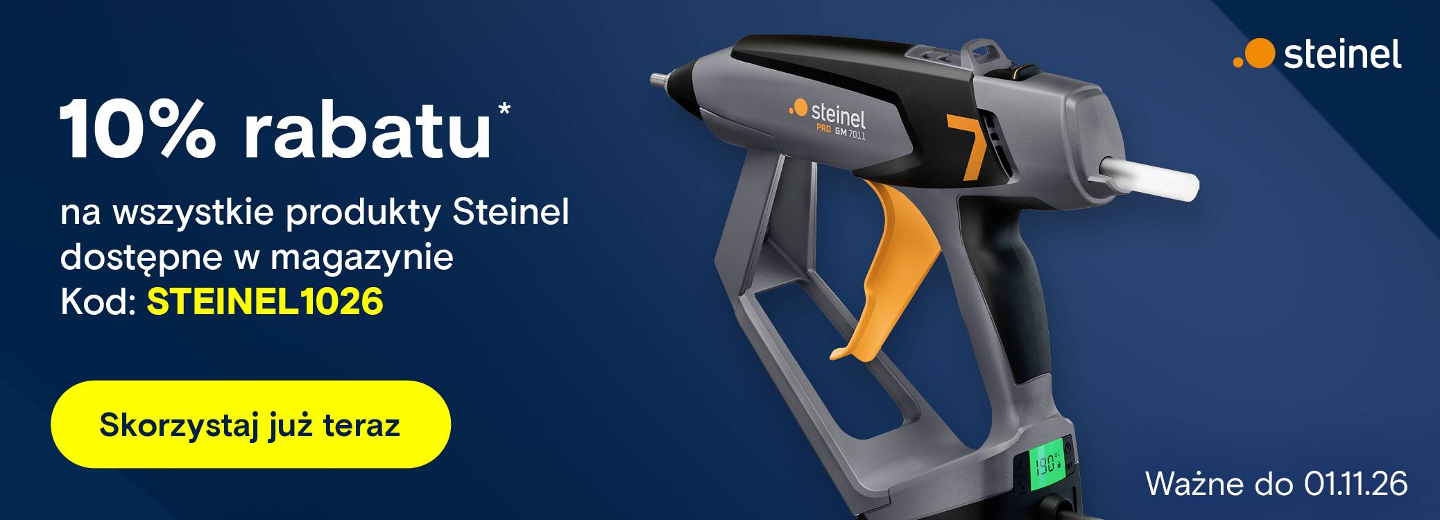 10% zniżki na dostępne od ręki produkty Steinel