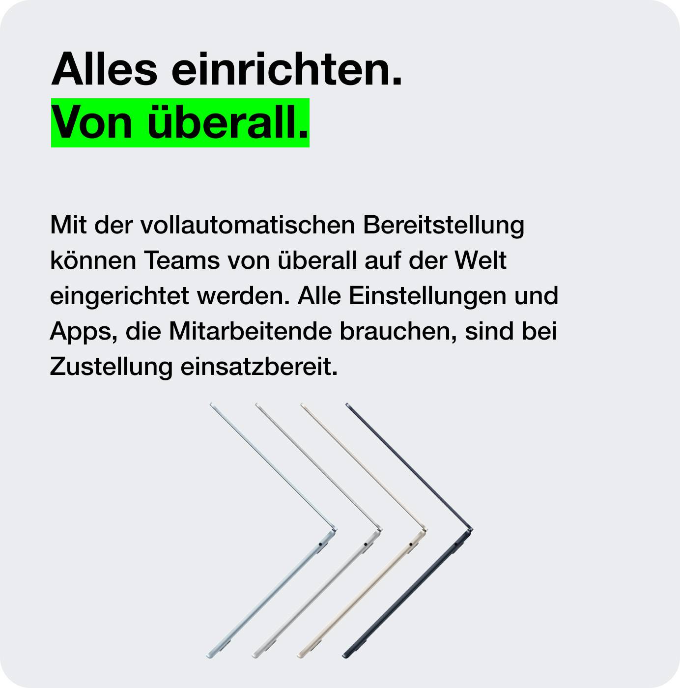 Alles einrichten. Von Überall. 