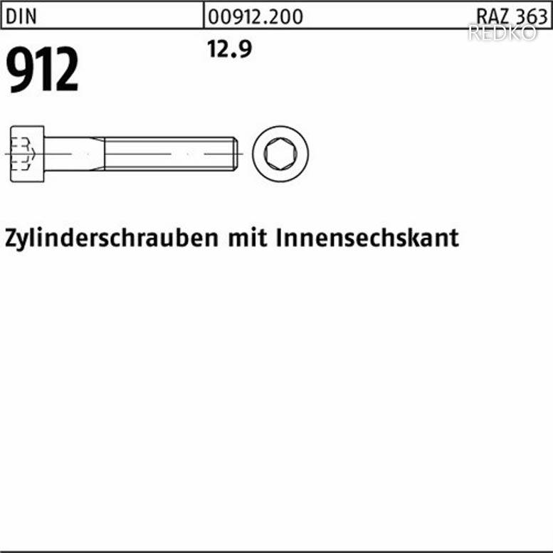 verzinkt farb Innensechskant M 6 x 20 8.8 galv 10x DIN 912 Zylinderschraube