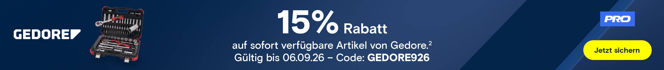Gedore 15% Rabatt