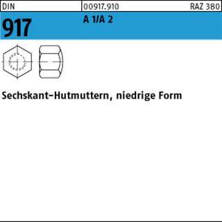 M 6 Edelstahl A2 niedrige Form 200 St/ück Sechskant-Hutmuttern DIN 917