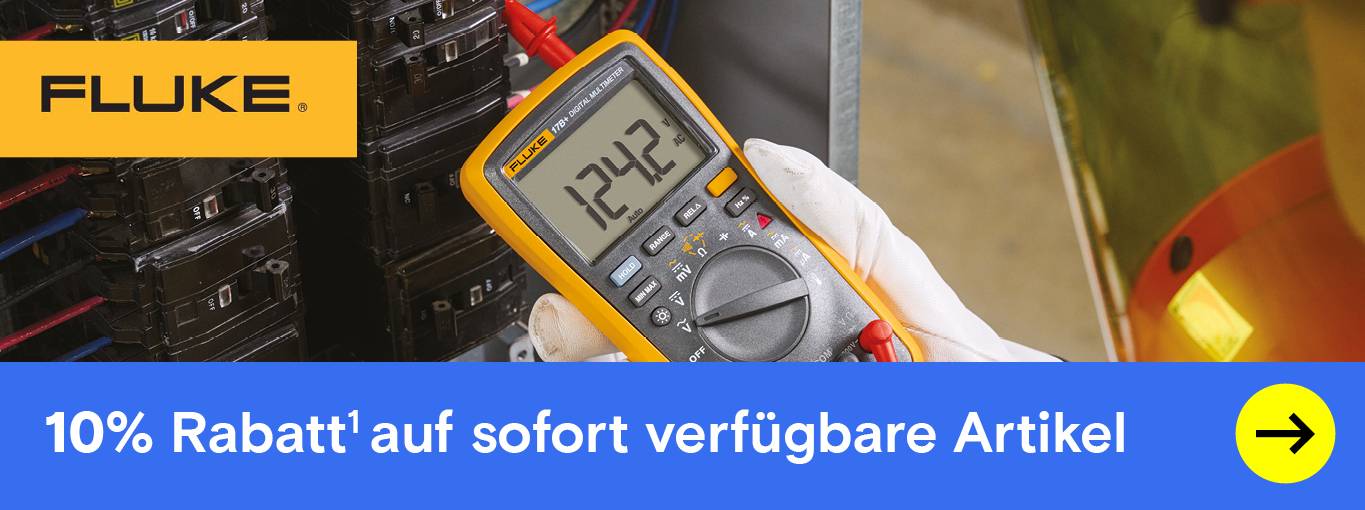 Fluke Aktion: 10% Rabatt auf verfügbare Artikel.
