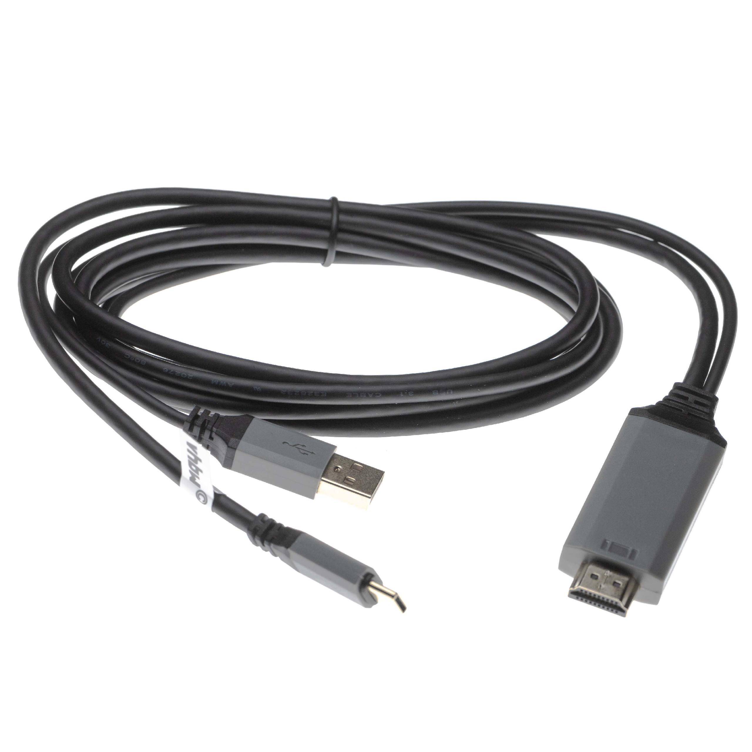 HDMI Stecker auf Buchse USB 2.0 Stecker Ladekabel Splitter Adapter 