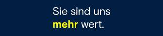 dunkelblaues Feld mit weiß und gelbem Schriftzug - der Link führt zu Übersichtseite unserer Services für Sie