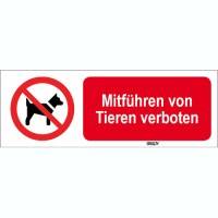 Verbotsschild Mitführen von Hunden verboten ASR/ISO Aluminium Ø 200mm 