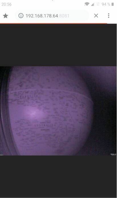 Nachtaufnahme mit Hilfe der IR-Kamera