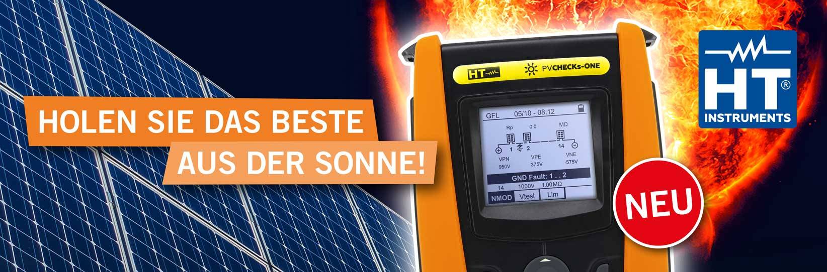 PVCHECKs-ONE von HT Instruments. Holen Sie das Beste aus der Sonne!