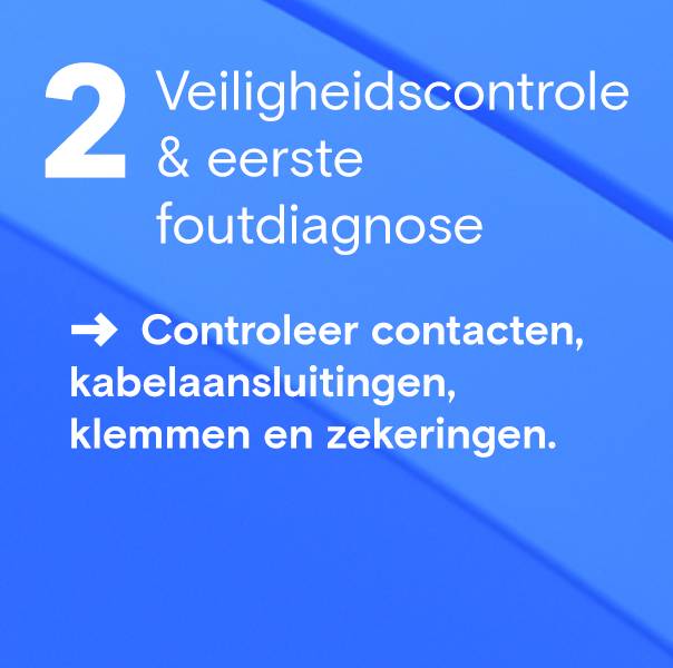 Veiligheidscontrole & eerste foutdiagnose 
