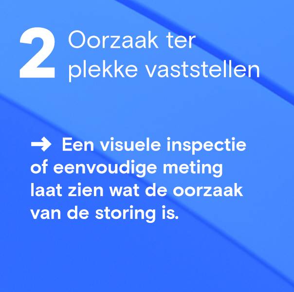 Oorzaak ter plekke vaststellen