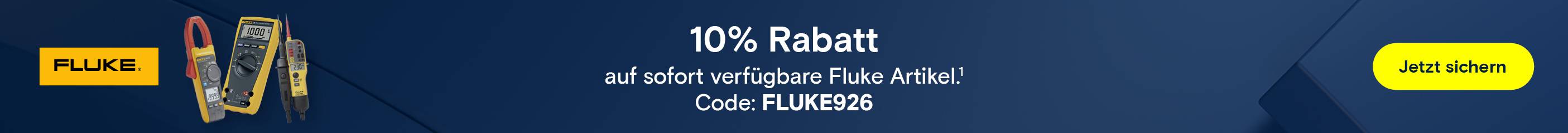 10 % Rabatt auf sofort verfügbare Fluke Artikel