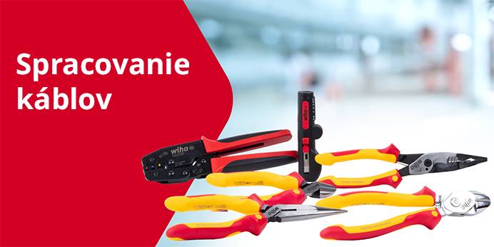 Nástroje na spracovanie káblov, kliešte a iné nástroje Wiha.