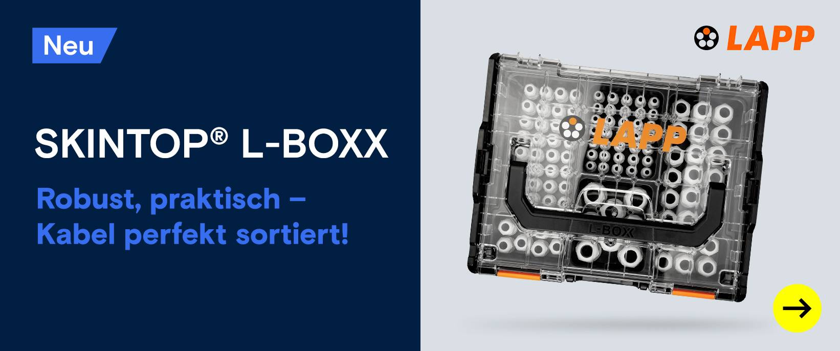 Lapp SKINTOP L-BOXX 53110052 Text: Robust, praktisch - Kabel perfekt sortiert!