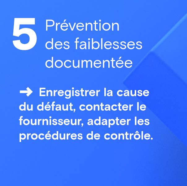 Définir des mesures préventives et documenter les points faibles