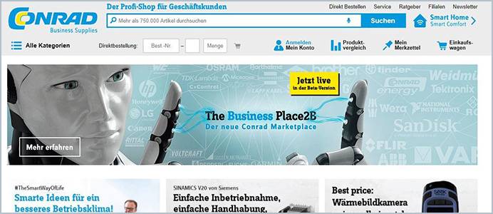 Der Conrad Marketplace: Technischer Bedarf aus einer Hand
