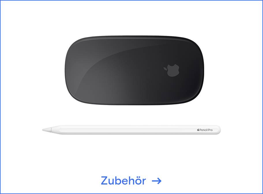 Bild der Apple Magic Mouse und des Apple Pencil. Weiterleitung zum Apple Zubehör