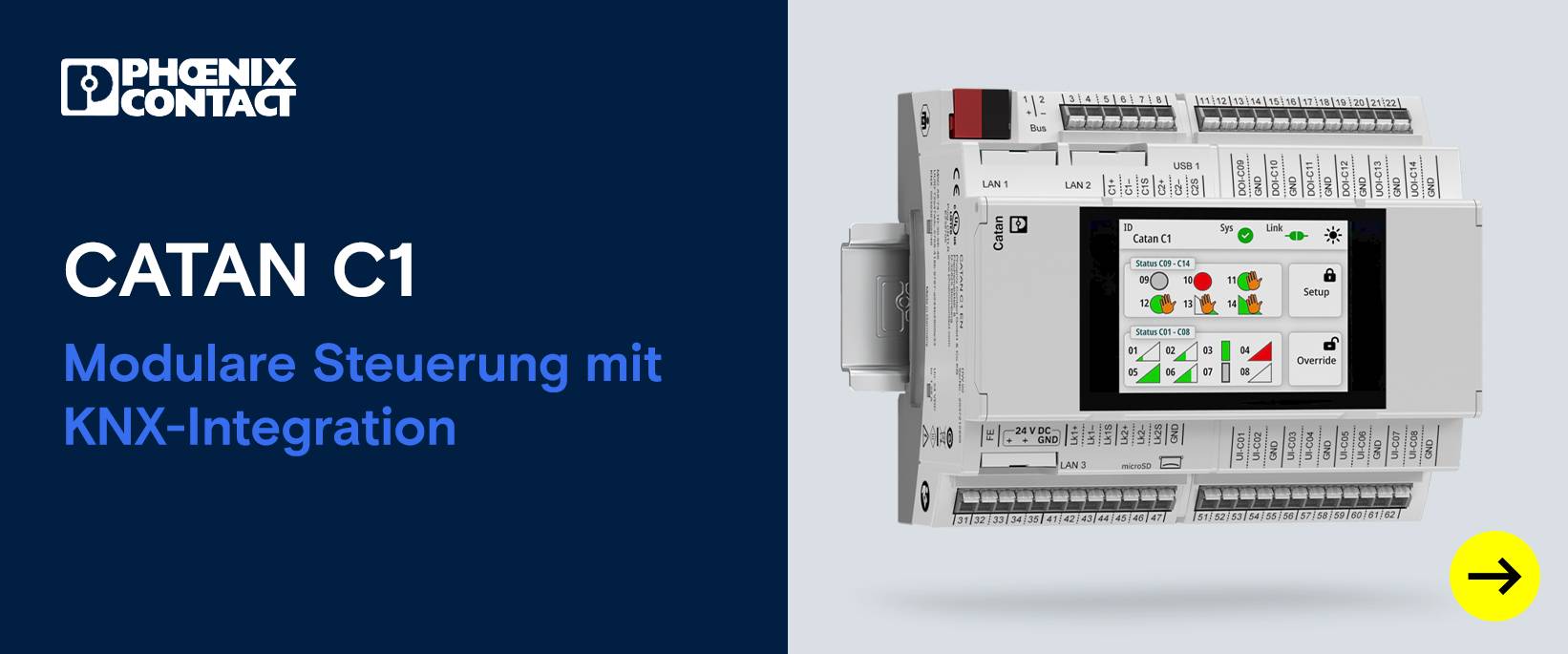 Phoenix Contact: CATAN C1 Modulare Steuerung mit Display.