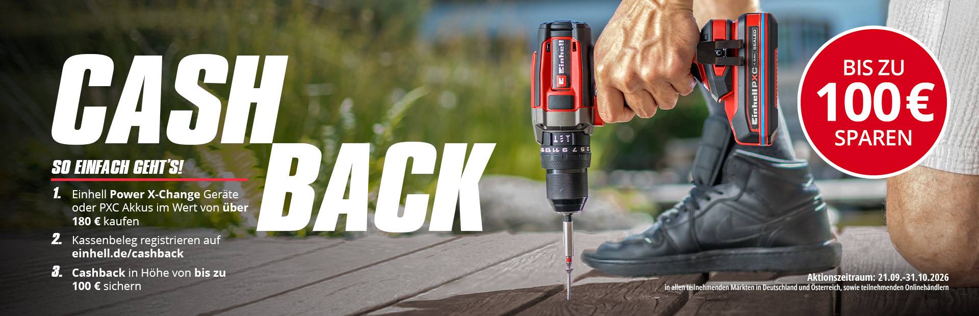 Einhell Cashback Aktion 2026