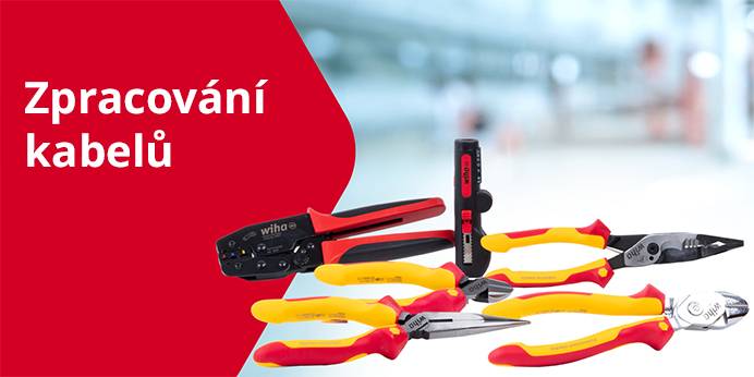 Nářadí na zpracování kabelů, kleště a další nástroje Wiha.