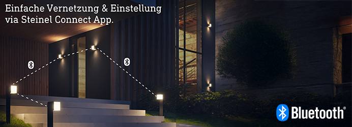 Einfache Vernetzung & Einstellung via STEINEL Connect App. 