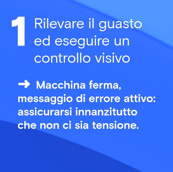 Rilevare il guasto ed eseguire un controllo visivo