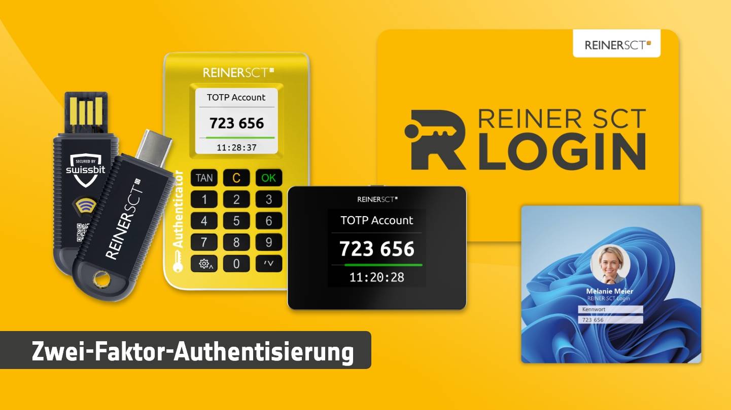 Die Zwei-Faktor-Authentifizierungsprodukte von Reiner SCT Login.