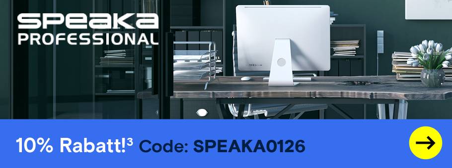Text: Speaka Professional 10 Prozent Rabatt mit Code SPEAKA0126