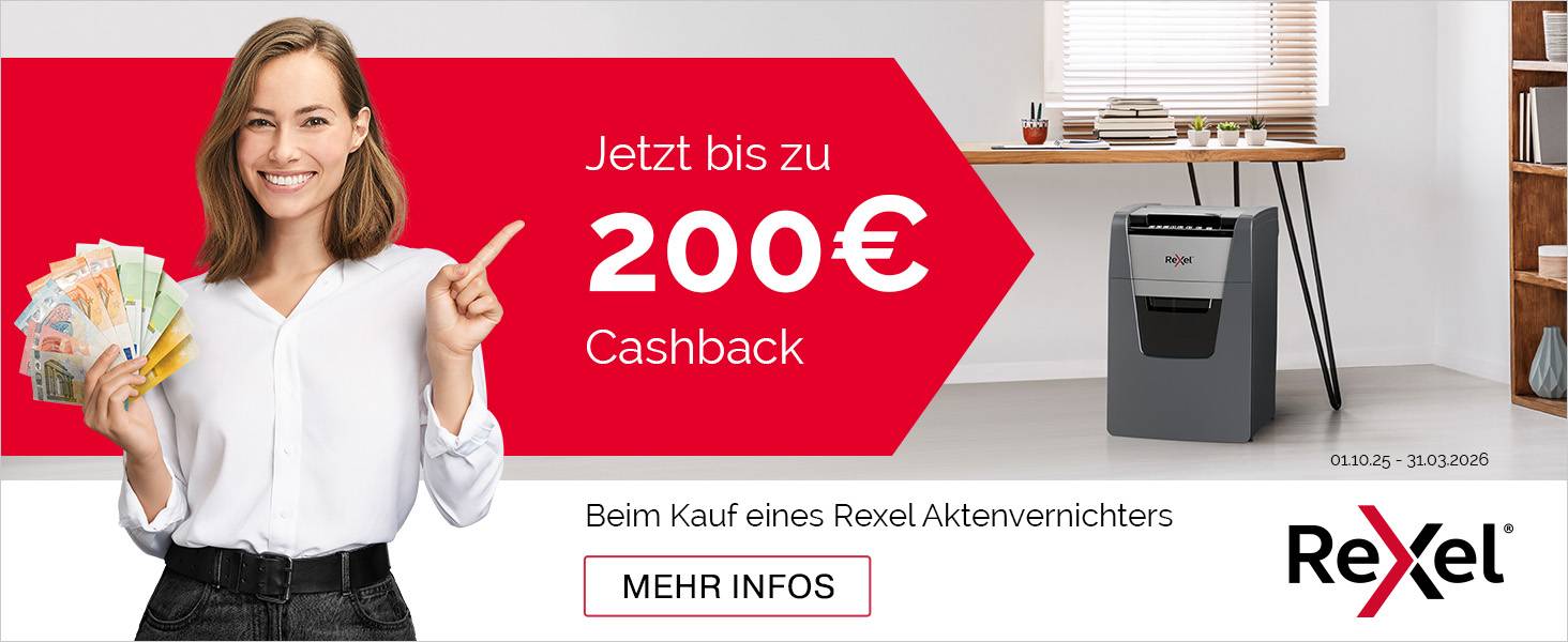 Rexel Cashback Aktion Aktenvernichter