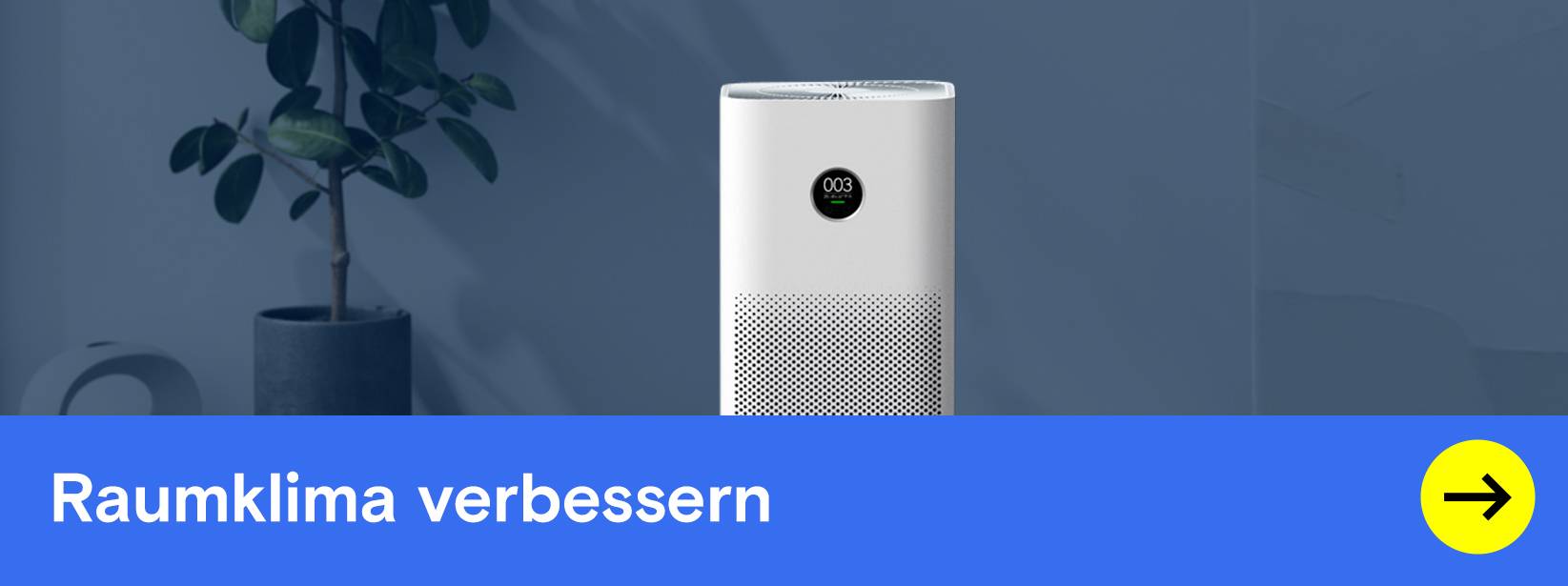 Raumklima verbessern: Luftreiniger in weißem Design.