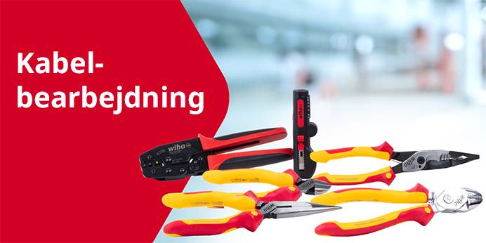Wiha kabelbearbejdningsværktøj, tænger og andet værktøj.